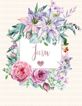 Jasu: Floral Personalized Lined Journal with Inspirational Quotes