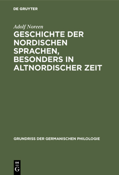 Hardcover Geschichte der nordischen Sprachen, besonders in altnordischer Zeit [German] Book