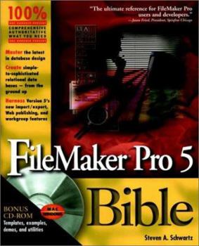 Paperback FileMaker? Pro 5 Bible [With CDROM] Book