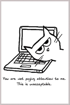 angry cat and Computers: Notebook Journal for Kids & men , women…. with more than 100 lined page - Composition Size (6*9)