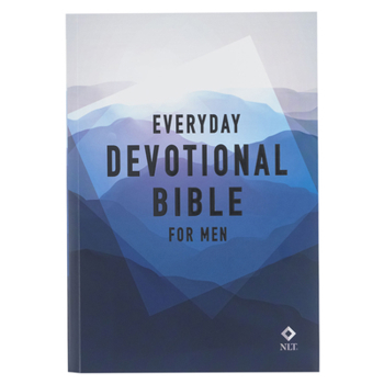 Paperback Devotional Bible NLT for Men (Softcover, Blue) Book