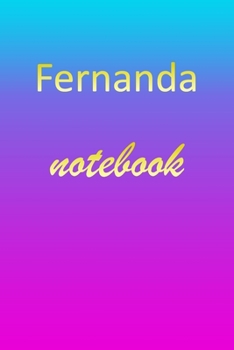 Paperback Fernanda: Blank Notebook - Wide Ruled Lined Paper Notepad - Writing Pad Practice Journal - Custom Personalized First Name Initia Book