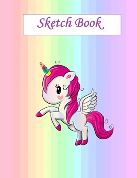 Paperback Sketch Book: Unicorn Sketchbook, 8.5" x 11", 110 blank pages Book