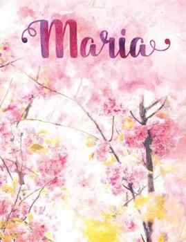 Maria: Personalized Journal - A Pink Cherry Blossom Diary