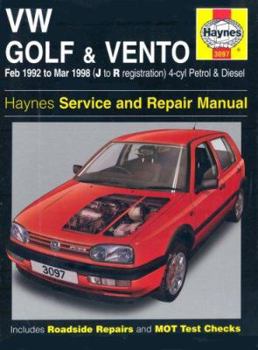 Hardcover VW Golf III & Vento Service and Repair Manual: Models Covered, VW Golf & Vento Front-Wheel-Drive Models with Four-Cylinder Petrol and Diesel Engines, Book