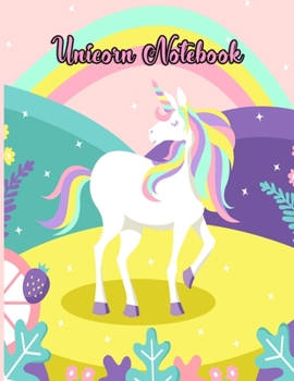 Paperback Unicorn Notebook: Primary Composition Half Page for drawing and other half for writing story -100 pages large (8.5" x 11" Notebook), Lea Book