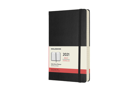 Calendar Moleskine 2021 Daily Planner, 12m, Large, Black, Hard Cover (5 X 8.25) Book