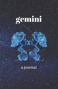 Gemini Journal: Portable, blank, college ruled journal.  Good for notes, diary, fitness, sketching and any tracking (5.5 inches x 8.5 inches 100 pages)