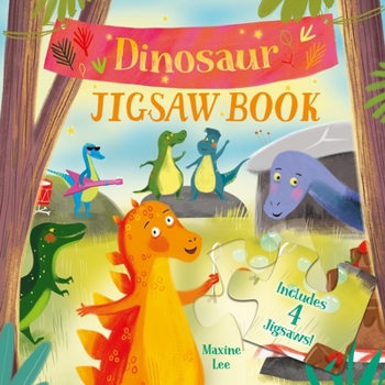 Hardcover Dinosaur Jigsaw Book: Includes 4 Jigsaws! Book