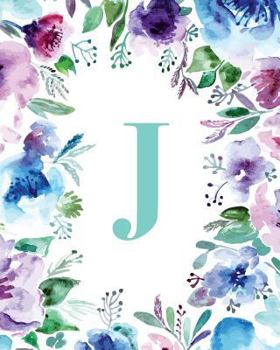 Paperback J: Watercolor Floral, 150 Pages, 8" x 10" Book