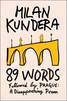 Hardcover 89 Words Followed by Prague, a Disappearing Poem Book