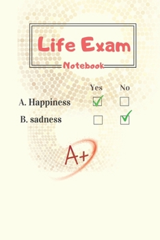 Paperback life exam notebook: Simple and elegant notebook, 110 pages, Size: 6 x 9 inches Book