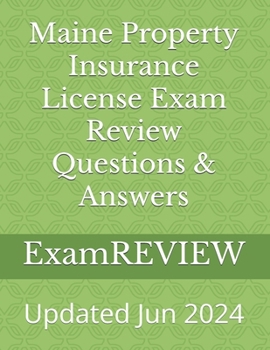 Paperback Maine Property Insurance License Exam Review Questions & Answers Book