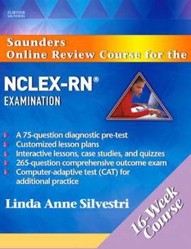 Paperback Saunders Online Review Course for the Nclex-Rn(r) Examination (16 Week Course) Revised Reprint Book