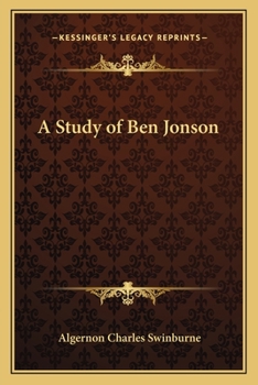 Paperback A Study of Ben Jonson Book