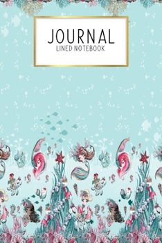 Paperback Journal Lined Notebook: Mermaid Christmas Ocean Adventure Holiday - Blank Lined Journal - Gratitude Journal - 6" x 9" 100 Pg -Motivational Quo Book