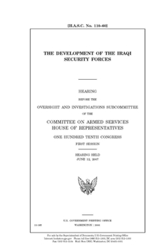 Paperback The development of the Iraqi security forces Book