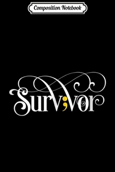 Paperback Composition Notebook: Survivor Semicolon May Mental Health Awareness Month Journal/Notebook Blank Lined Ruled 6x9 100 Pages Book