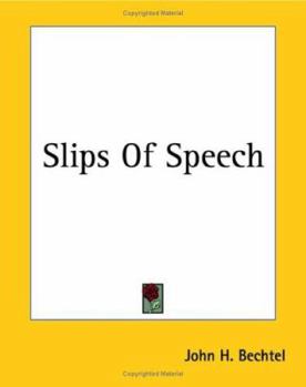 Paperback Slips Of Speech Book