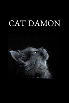 Paperback Cat Damon: Personalized Name Journal Notebook for Cat and Unicorn Lovers - (Wide Ruled Notebook, 100 Pages, 6x9 inches) Book