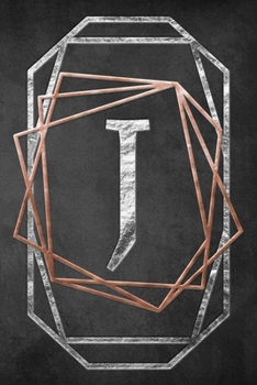 Paperback Chalkboard Foiling Minimalist Letter Notebook - J: A personalized monogram notebook just for you! Book