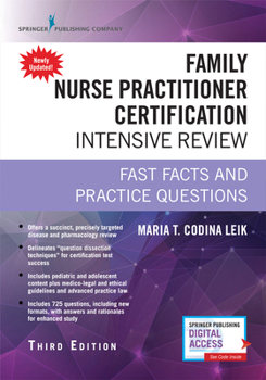 Paperback Family Nurse Practitioner Certification Intensive Review: Fast Facts and Practice Questions (Book + Digital Access) Book