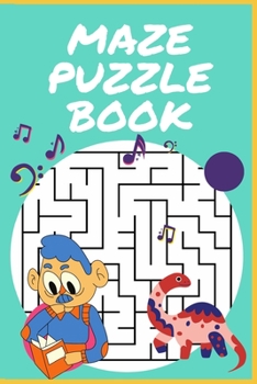 Paperback maze puzzle book: maze book for kids 4-8 50 Fun and Challenging Mazes Book