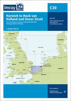 Map Imray Chart C30: Harwich to Hoek van Holland and Dover Strait (C Charts) Book