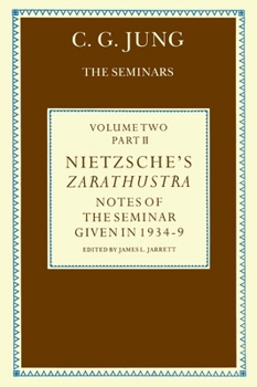 Hardcover Nietzsche's Zarathustra: Notes of the Seminar given in 1934-1939 by C.G. Jung Book