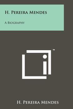 Paperback H. Pereira Mendes: A Biography Book
