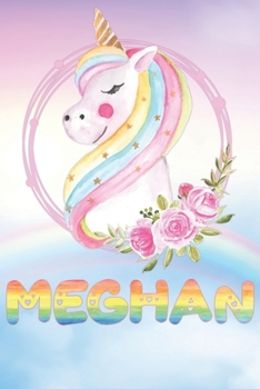 Paperback Meghan: Meghan's Unicorn Personal Custom Named Diary Planner Perpetual Calander Notebook Journal 6x9 Personalized Customized G Book