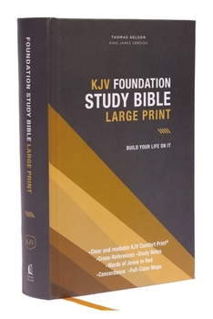 Hardcover Kjv, Foundation Study Bible, Large Print, Hardcover, Red Letter, Comfort Print: Holy Bible, King James Version Book