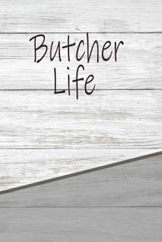 Paperback Butcher Life: Personalized Rustic Isometric Dot Notebook 120 Pages 6x9 Book