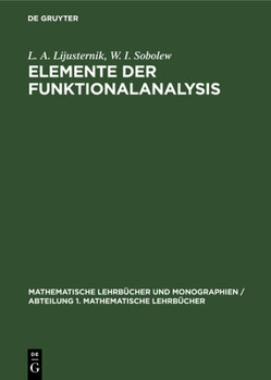 Hardcover Elemente Der Funktionalanalysis [German] Book