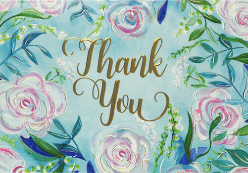 Cards Blue Dreams Thank You Notes Book