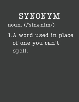 Synonym: Funny Gifts For English Teachers- 2020 Weekly Planner: A 52-Week Calendar (Definition, Humor)