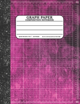 Paperback Graph Paper Composition Notebook: Math and Science Lover Graph Paper Cover Watercolor Pink (Quad Ruled 5 squares per inch, 120 pages) Birthday Gifts F Book