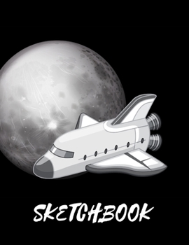 Sketchbook: 8.5X11 inches notebook, blank page journal , 100 pages plank paper for sketcher, kids , boys ,girls ,men, women, for drawing  in Alien , ... cover , aircraft ,rockets  , coloring pages 3