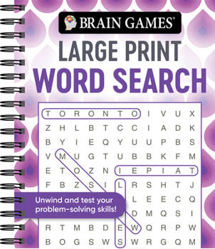 Spiral-bound Brain Games - Large Print Word Search (Swirls) [Large Print] Book