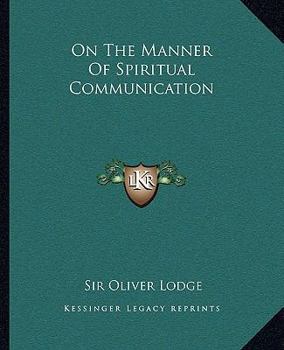 Paperback On the Manner of Spiritual Communication Book