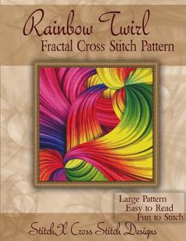 Paperback Rainbow Twirl Fractal Cross Stitch Pattern Book