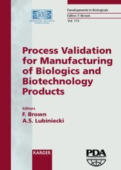 Paperback Process Validation for Manufacturing of Biologics and Biotechnology Products Book