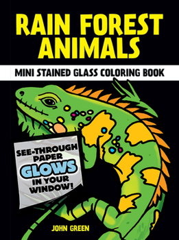 Paperback Rain Forest Animals Stained Glass Coloring Book