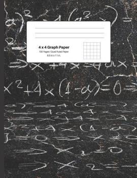 Paperback Graph Paper Composition Notebook: Grid Paper Notebook, Quad Ruled (4 Squares per Inch), 100 Pages, 8.5 in x 11 in (Large) Book