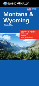 Map Rand McNally Easy to Fold: Montana, Wyoming Laminated Map Book