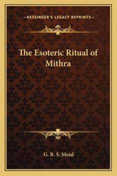 Paperback The Esoteric Ritual of Mithra Book