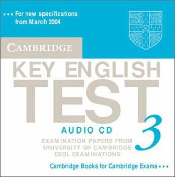 Audio CD Cambridge Key English Test 3: Examination Papers from University of Cambridge ESOL Examinations Book