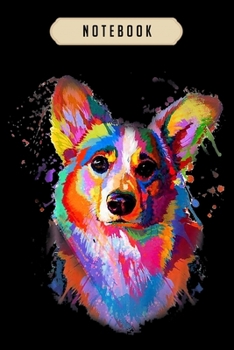 Notebook: Corg on a cob corn corgi dog pun funny Notebook|6x9(100 pages)Blank Lined Paperback Journal For Student, corgi pups, corgi butt gift, corgi ... girls, boys, men, corgi birthday gift,