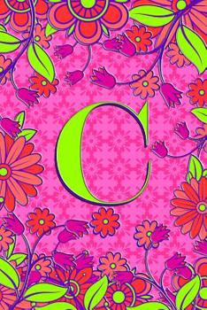 C: 6 x 9 Personalized Monogram Initial C Matte Paperback Notebook Journal Diary 120 Pages (60 sheets) Wide-Ruled Blank Lined For Girls And Women