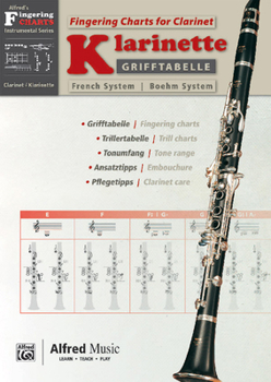 Paperback Grifftabelle Für Klarinette Boehm-System [Fingering Charts for Clarinet -- French System]: German / English Language Edition [German] Book